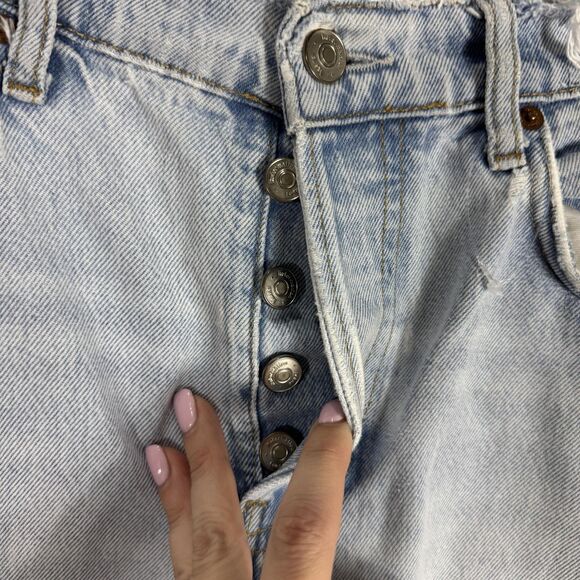 Reformation Jeans Womens 26 Casey Relaxed Mid Rise Straight Button Fly Denim - Picture 4 of 15